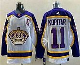 Men's Los Angeles Kings #11 Anze Kopitar White 2022 Reverse Retro Stitched Jersey,baseball caps,new era cap wholesale,wholesale hats